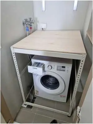 벽면 선반 철거 후 건조기 랙 작업 과정 3